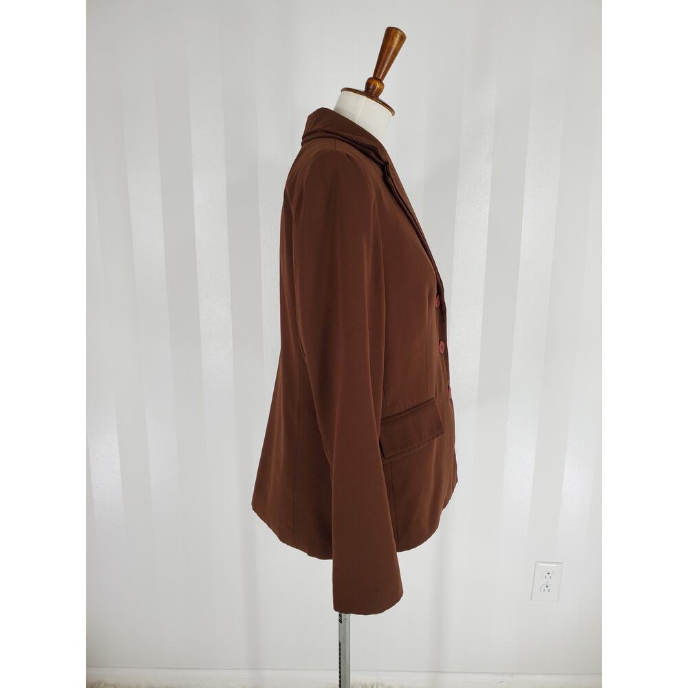 CLIO Women's Brown Blazer Sz 8 - Picture 2 of 12